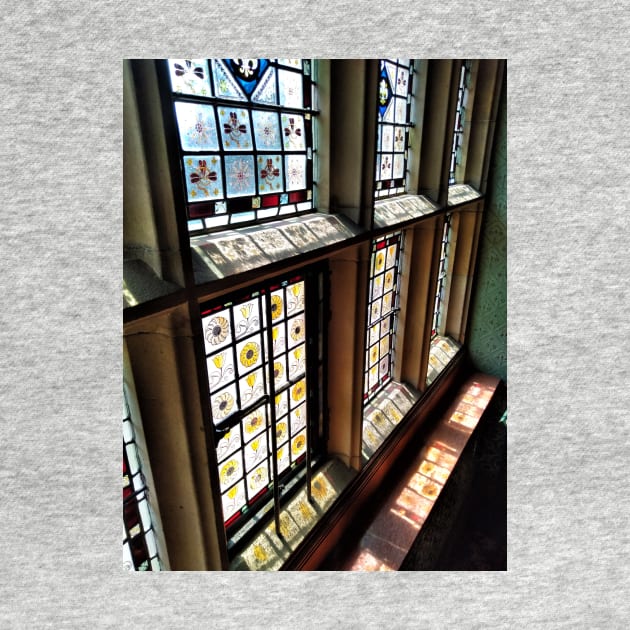 Light through a stain glass window - Cragside House, Northumberland, UK by richflintphoto